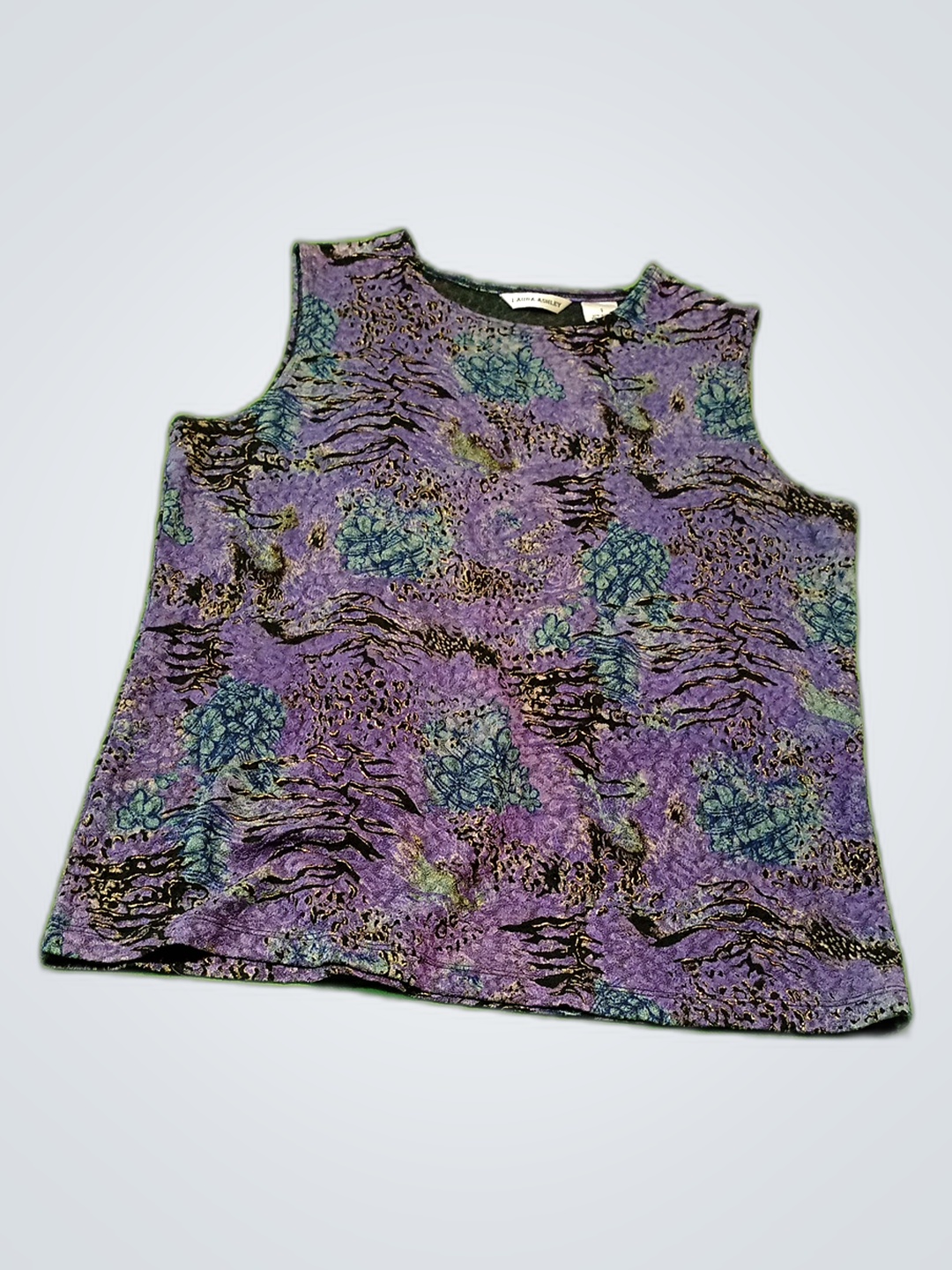 Laura Ashley Purple Floral Top