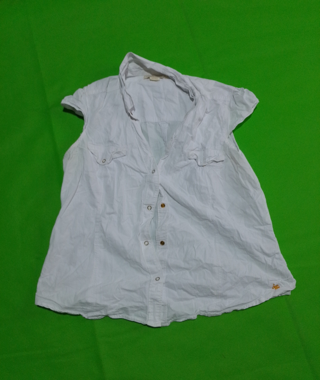 U.S. Polo Assn. White Cotton Sleeveless Blouse