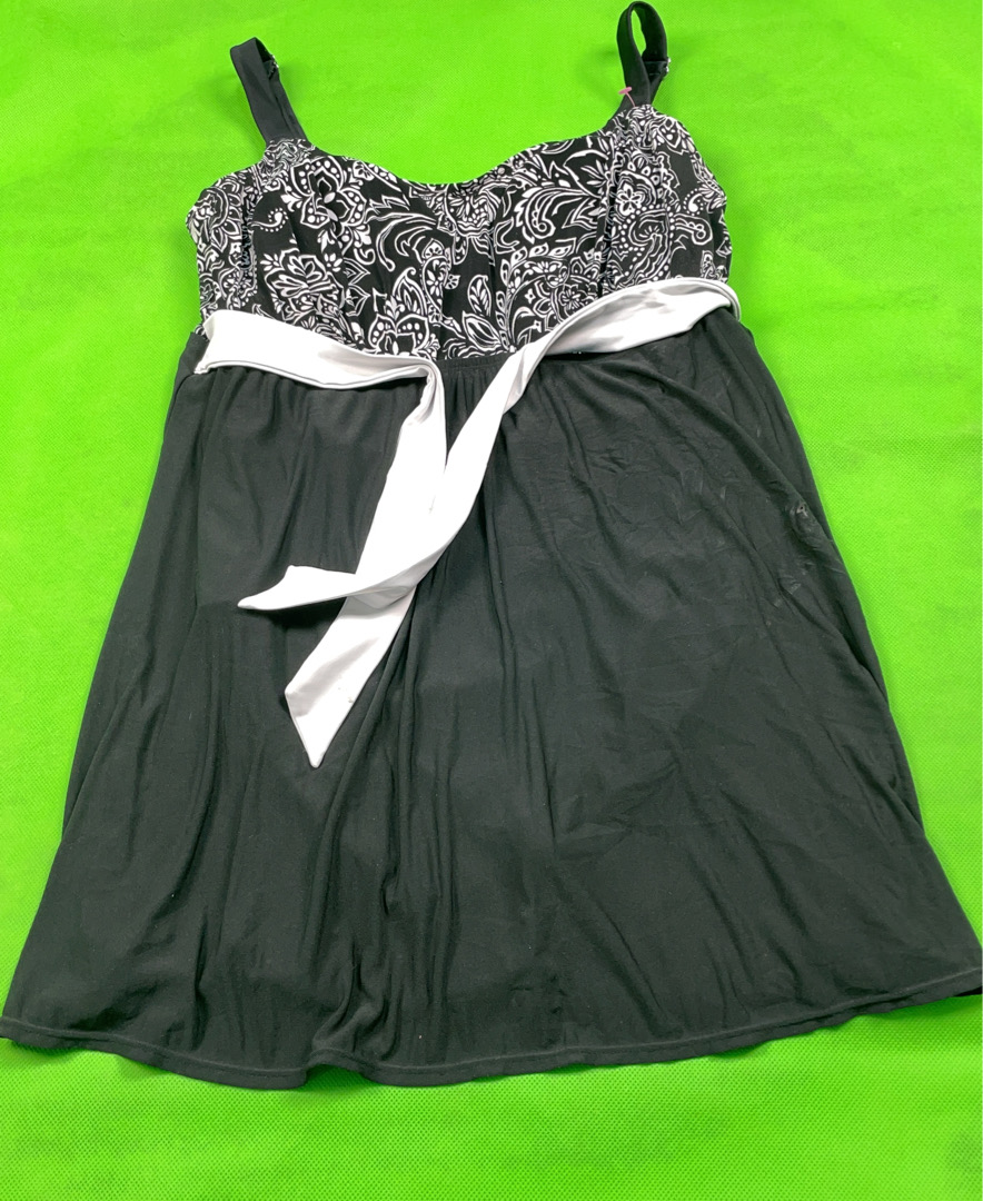 Unbranded Black Paisley Print Spaghetti Strap Dres..