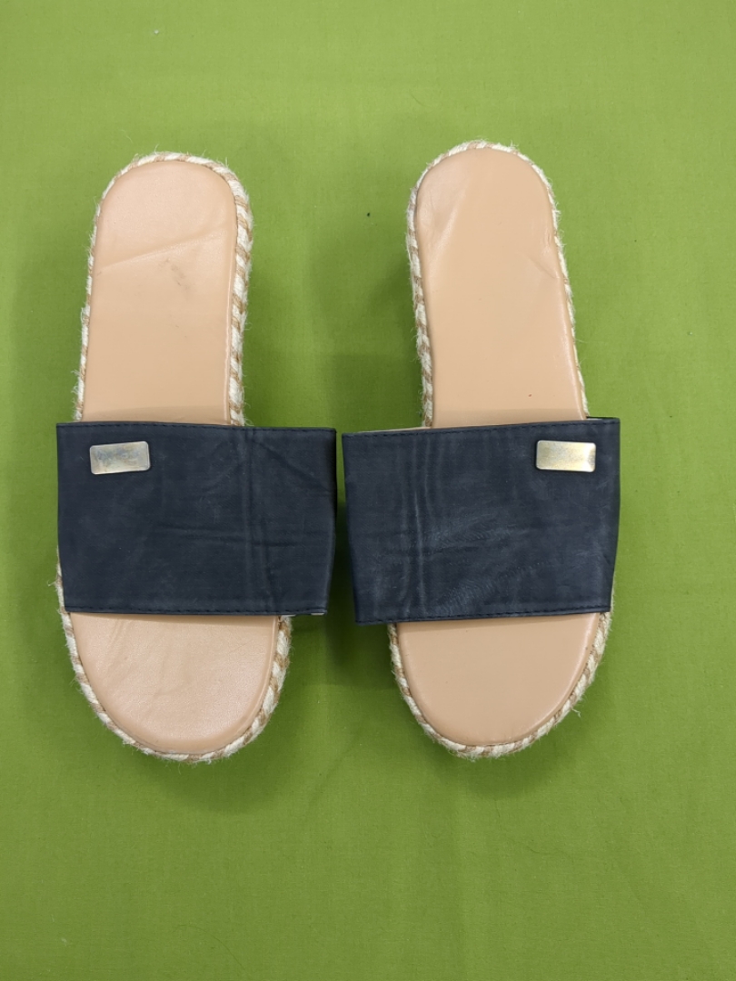 Sandales compensées espadrilles en denim sans marq..