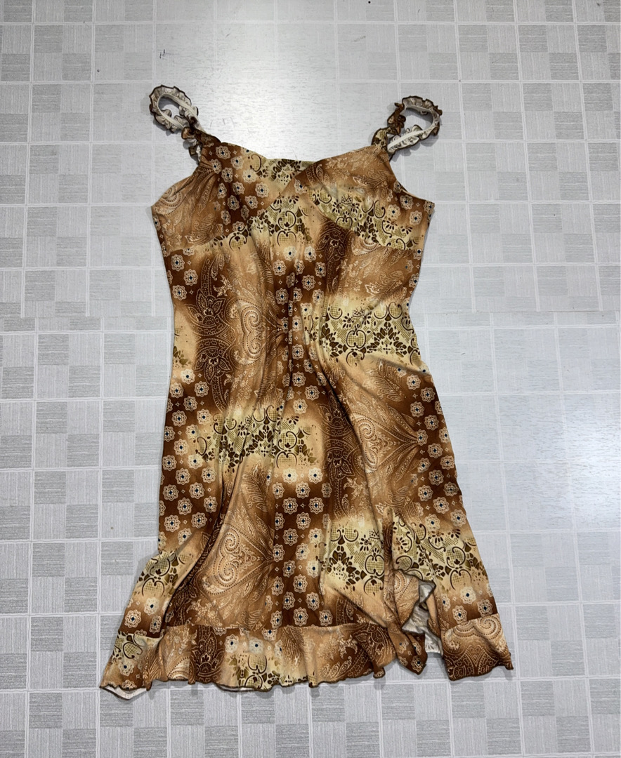 Brown Paisley Dress
