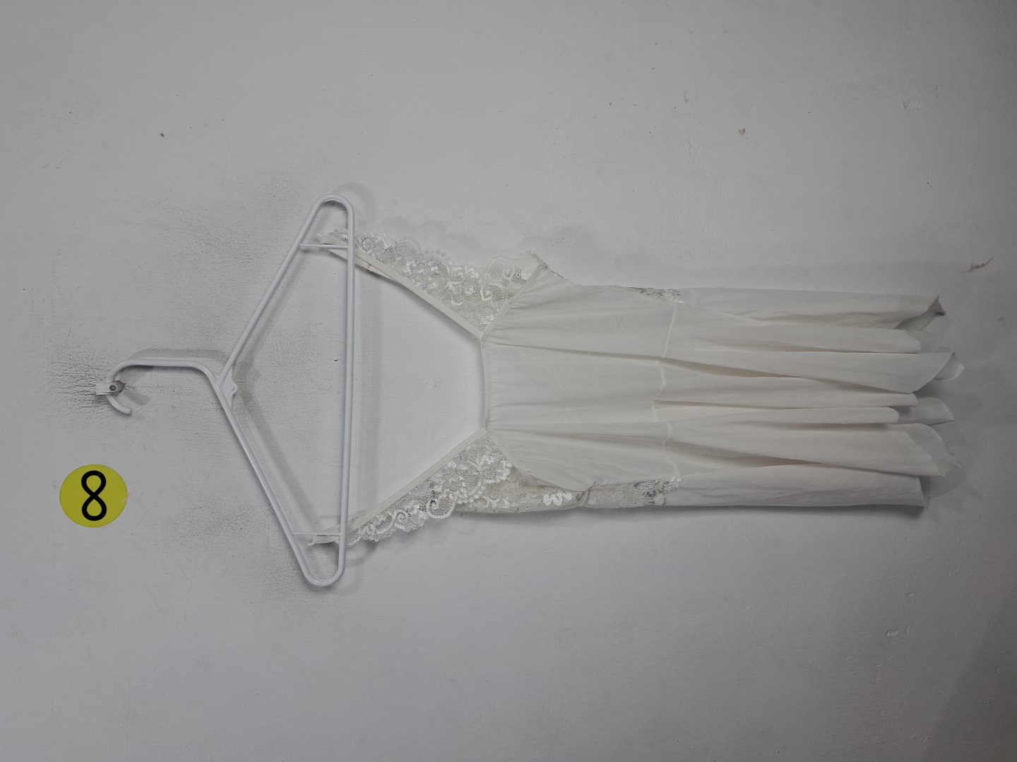 White Lace Trim Chemise