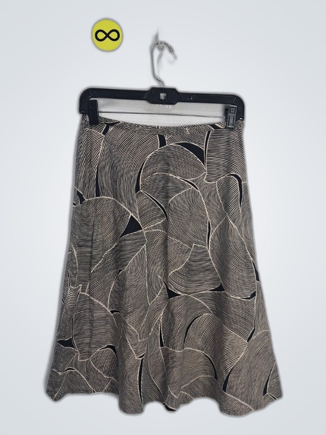 Gray and Black Floral Skirt