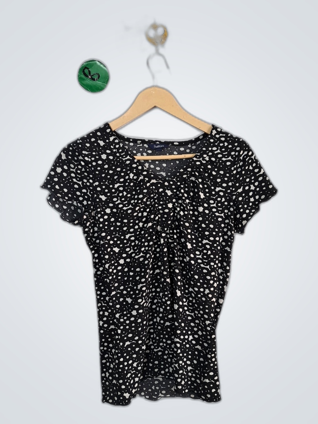 Reitmans Printed Polka Dot Blouse