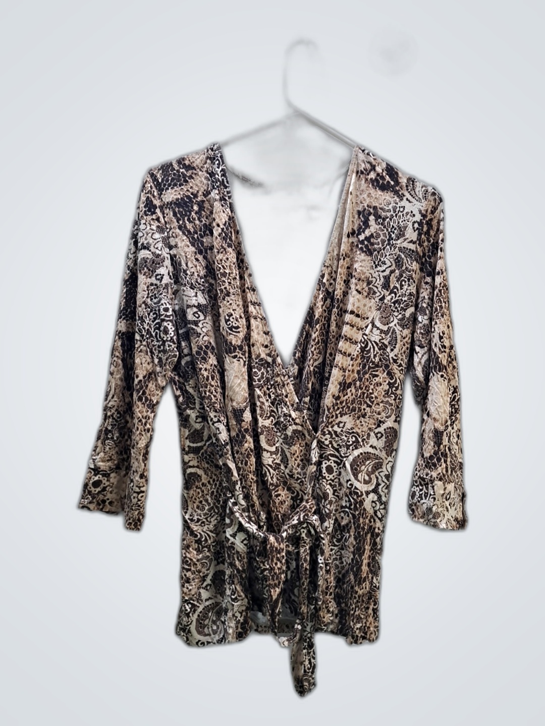 Chico's Printed Wrap Blouse