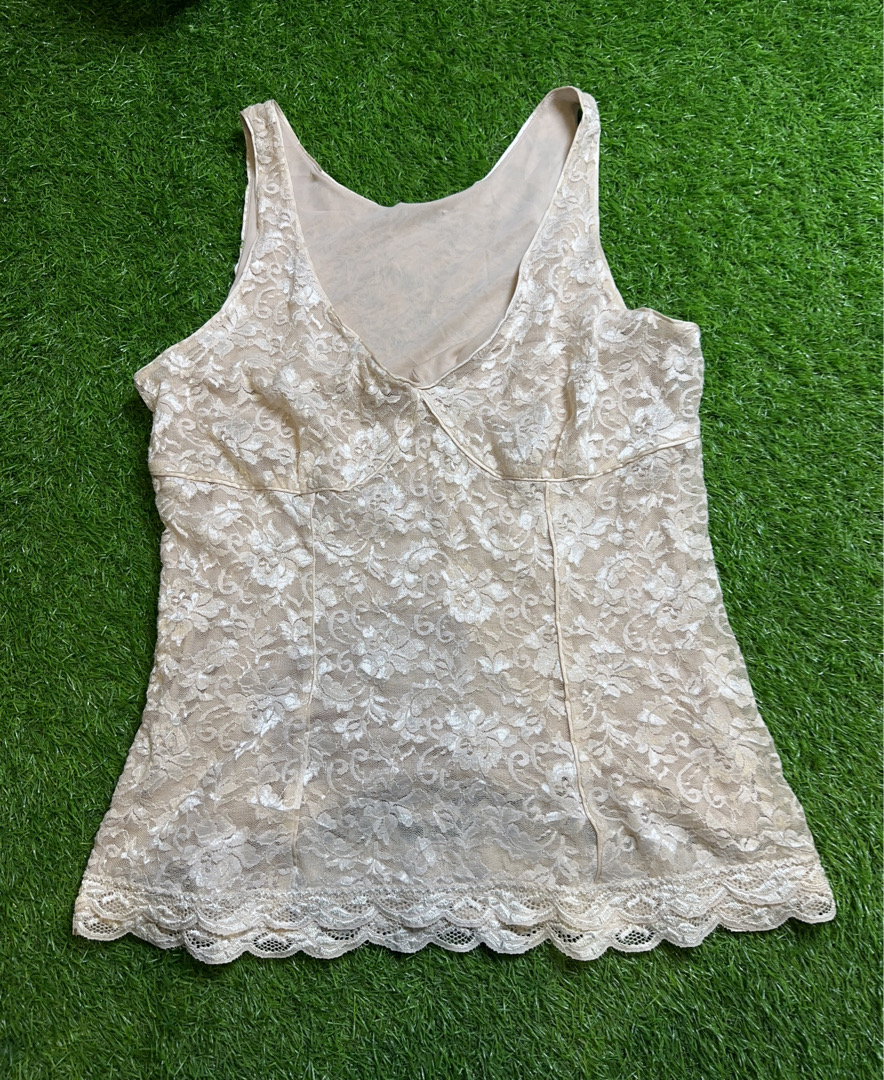 レーストリムキャミソールトップ