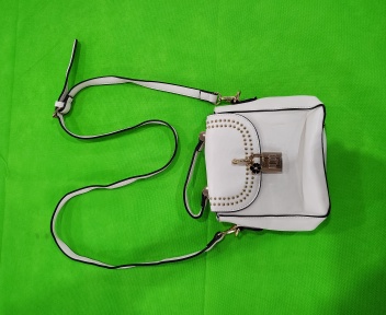 White Studded Small Handbag