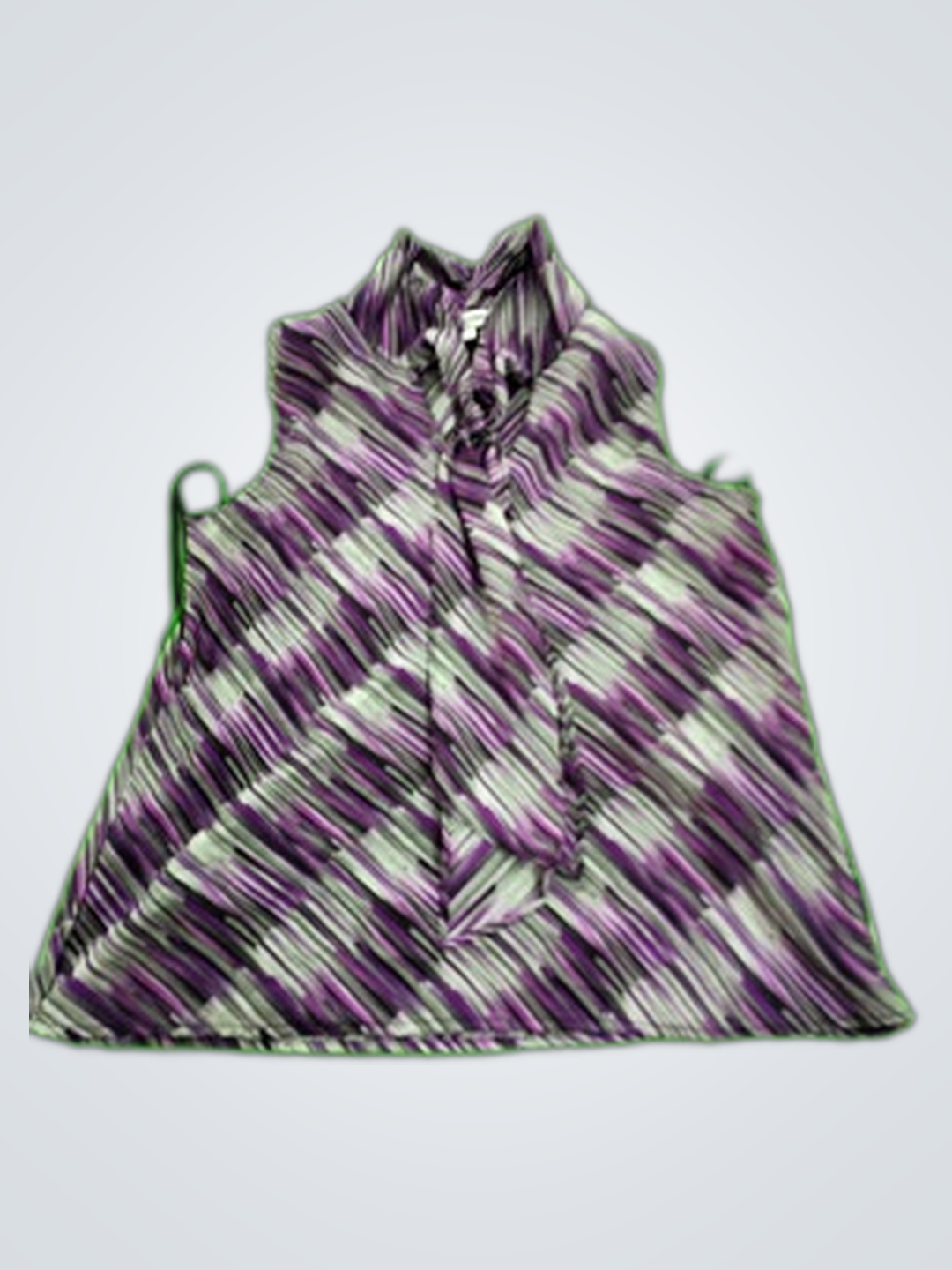 Jones Studio Purple and Gray Striped Tank Top
